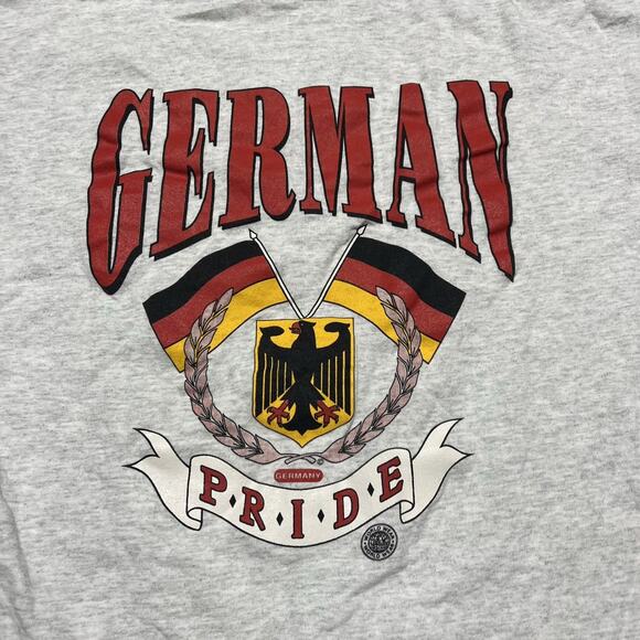 Vintage 90s German Pride Grey Germany Graphic T-Shirt - Picture 2 of 4